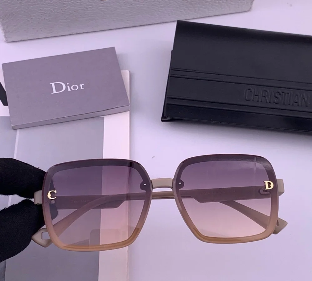 Dior Oversized Gradient Lens Sunglasses with Logo Detail